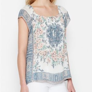 Women’s XS Joie Silk Floral Short Sleeve Blouse